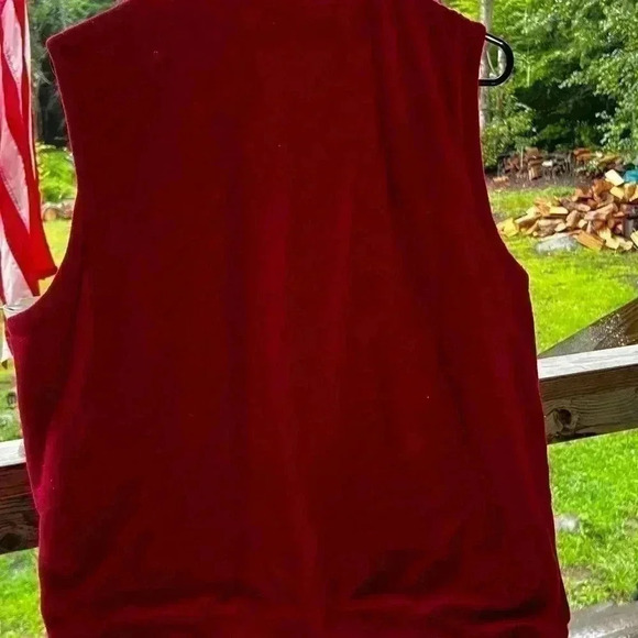 Lands End Women's Sz L Fuzzy Fleece Vest With Pockets - Picture 3 of 3